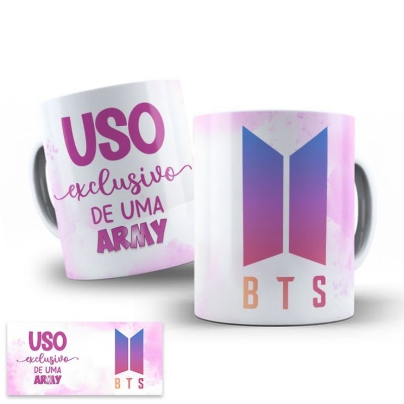 ☕ Caneca BTS Cute – Presente Perfeito para ARMY 💜 em Oferta na Shopee