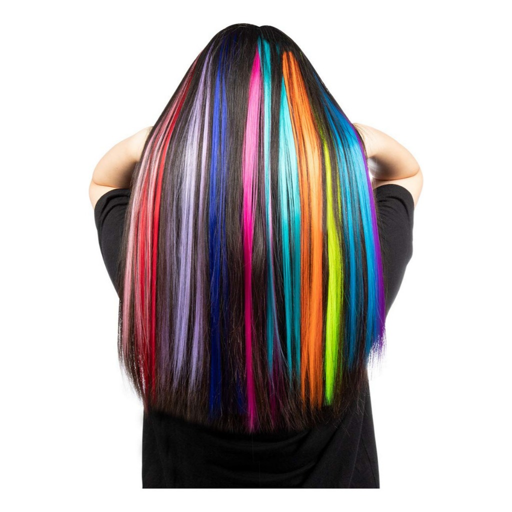 Extensores De Cabelo Com Broches Para Festas Coloridas, 4un