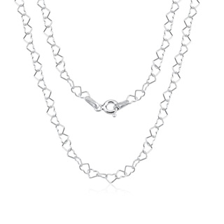 Colar Gargantilha Feminina de Prata 925 Elos Coração 40cm em Oferta na Shopee