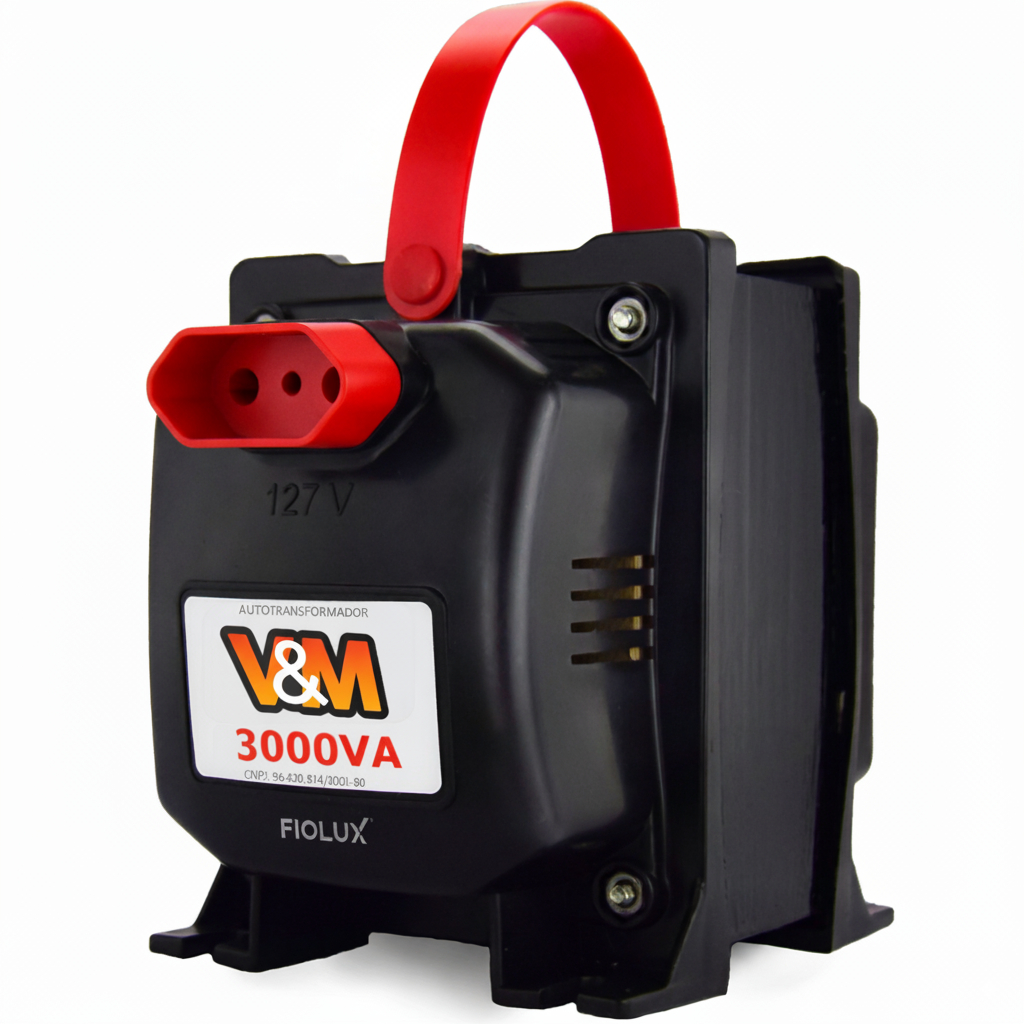 Transformador 3000va Vm Bivolt 110 220v E 220 110v 9000 Btus Conversor Voltagem Automático Energia