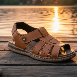 Sandália Masculina Ortopédica Sola Antiderrapante e Anti-Stress Chocolate em Oferta na Shopee