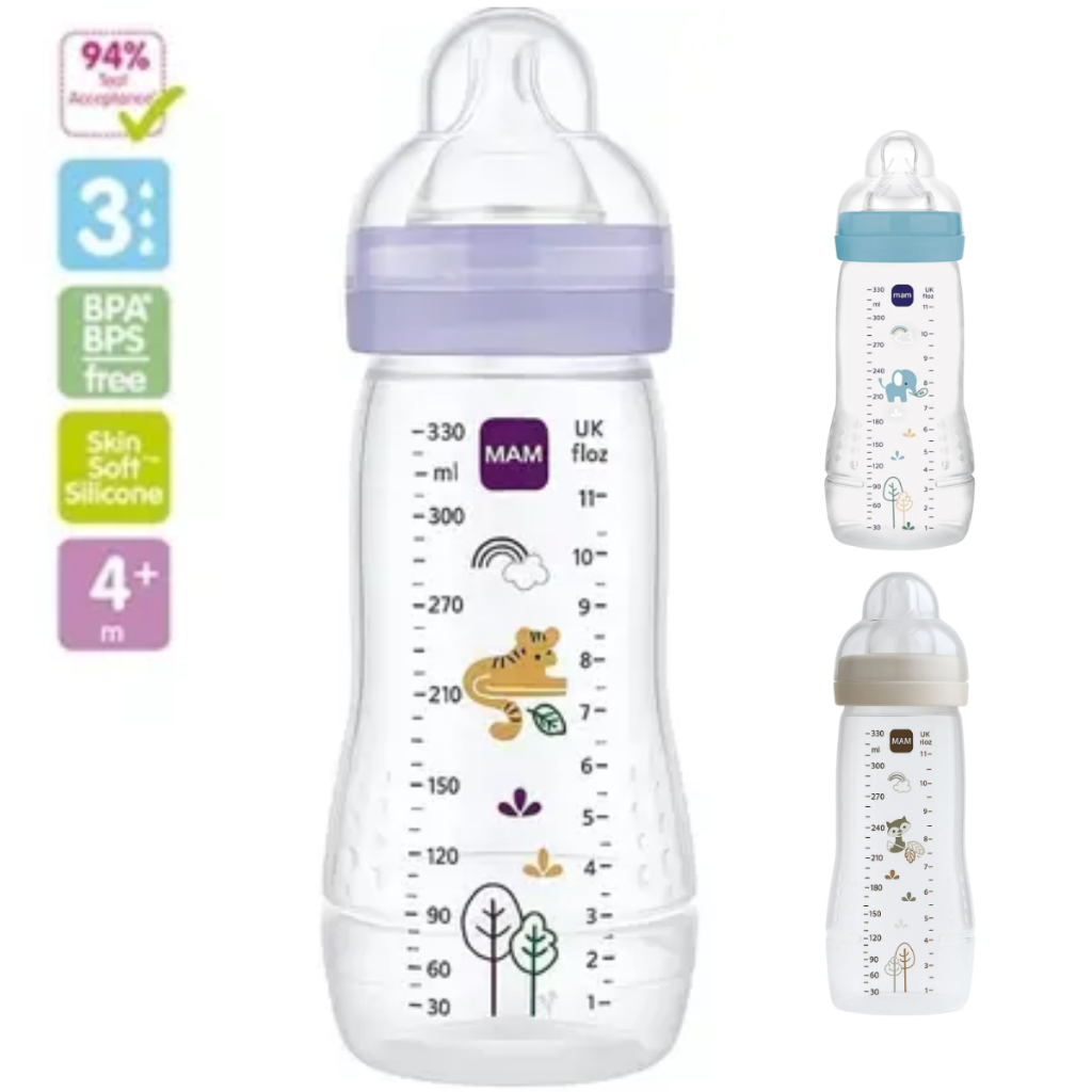 Mamadeira Mam Easy Active 330ml Com Bico Nº3 4m+ - Embalagem Unitária