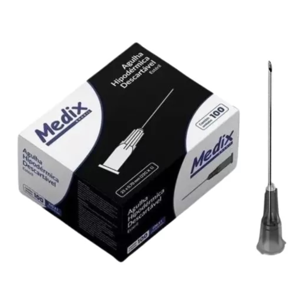 Kit Agulha Hipodérmica Descartável Medix 30x0,07mm Caixa C/100 Unidades em Oferta na Shopee