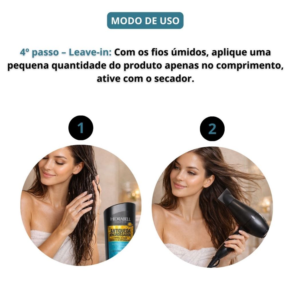 Leave in Antiqueda Engrossador Hidrabell Térmica 285g · foto 2
