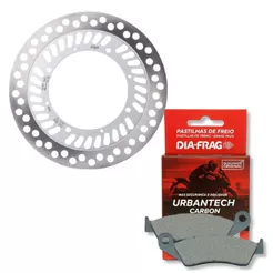 Disco de Freio Dianteiro Crf 230 + Pastilhas Diafrag