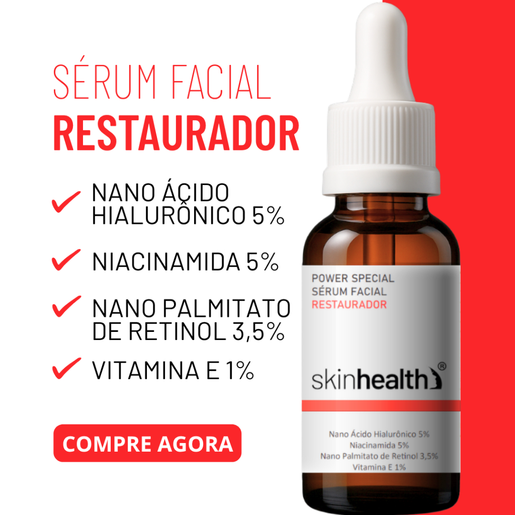 Sérum Pré Make - Restaurador - Sérum Nano Retinol + Ácido Hialurônico + Vitamina Skinhealth 30ml - Pré Maquiagem em Oferta na Shopee