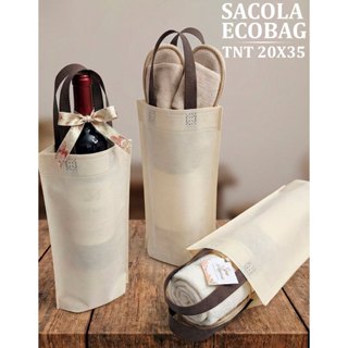 Sacola Ecobag TNT 20x35 Multiuso Presentes Vinhos Chinelos Kits Spa Alça Reforçada Premium Kit 10 20 em Oferta na Shopee