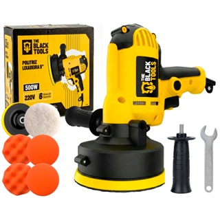 Politriz Lixadeira Multifunções 500W Automotiva Polidora Elétrica + Acessórios The Black Tools em Oferta na Shopee