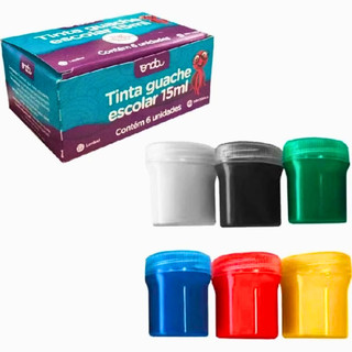 kit com 2 caixas Guaches Onda Pró com  6 cores de 15ml  - total 12 unidades