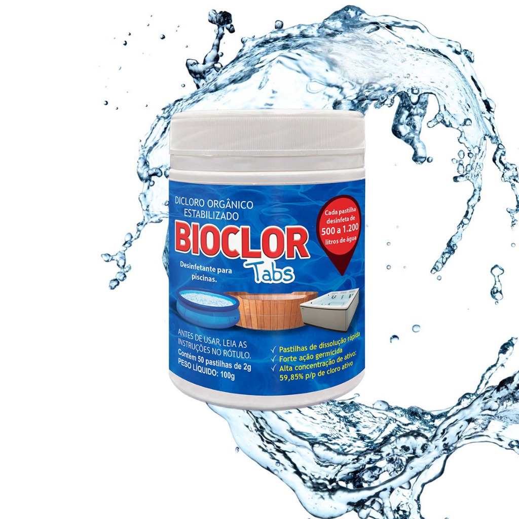 Pastilhas Concentradas p/ Limpar Piscina Estruturada c/ 50un - Bioclor Tabs em Oferta na Shopee