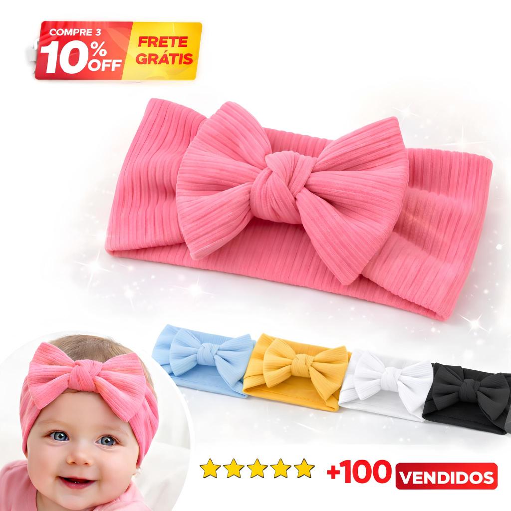 Laço de Bebê Faixinha Turbante de Cabelo Infantil Saída Maternidade Menina em Oferta na Shopee