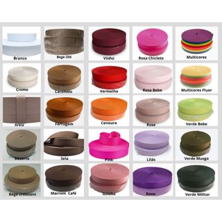 Alça Chic para bolsa 3 Cm, 100% poliéster.  - Cores Diversas. em Oferta na Shopee