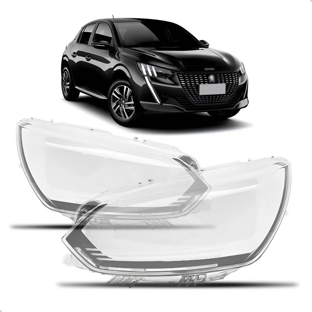 Lente Farol Peugeot 208 2020 Até 2024