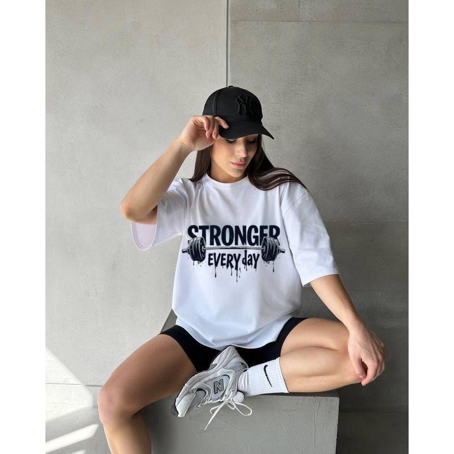 Camiseta Feminina Oversized Estampada Perfeitas Pra Academia Material 100% Algodão P ao G