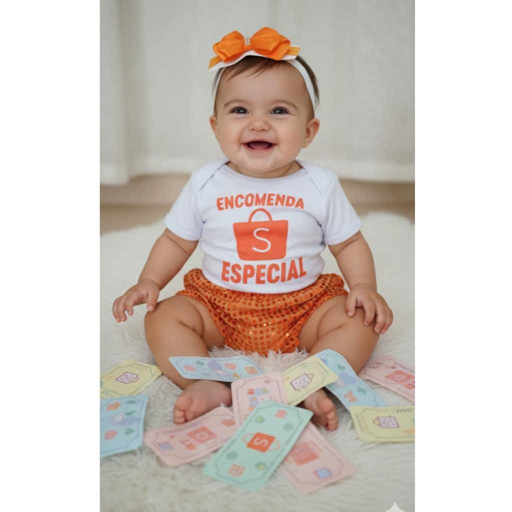 Body bebê temático (Bori/Borie) | Mesversário | Fantasia infantil | Menina sua encomenda especial SHOPEE
