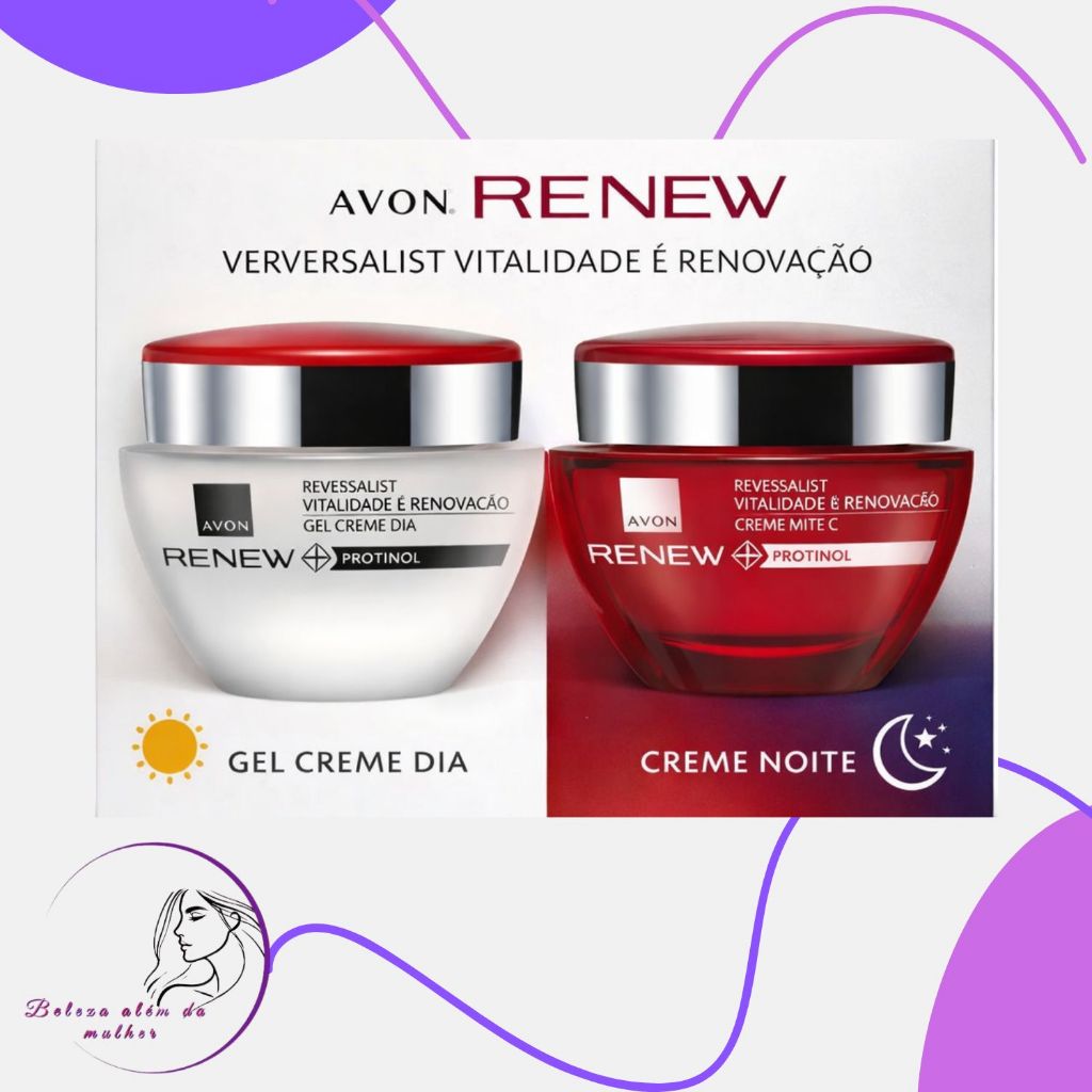 Kit Creme Avon Renew Reversalist 30+  Dia + Noite com Protinol™ | Tratamento Completo Antissinais