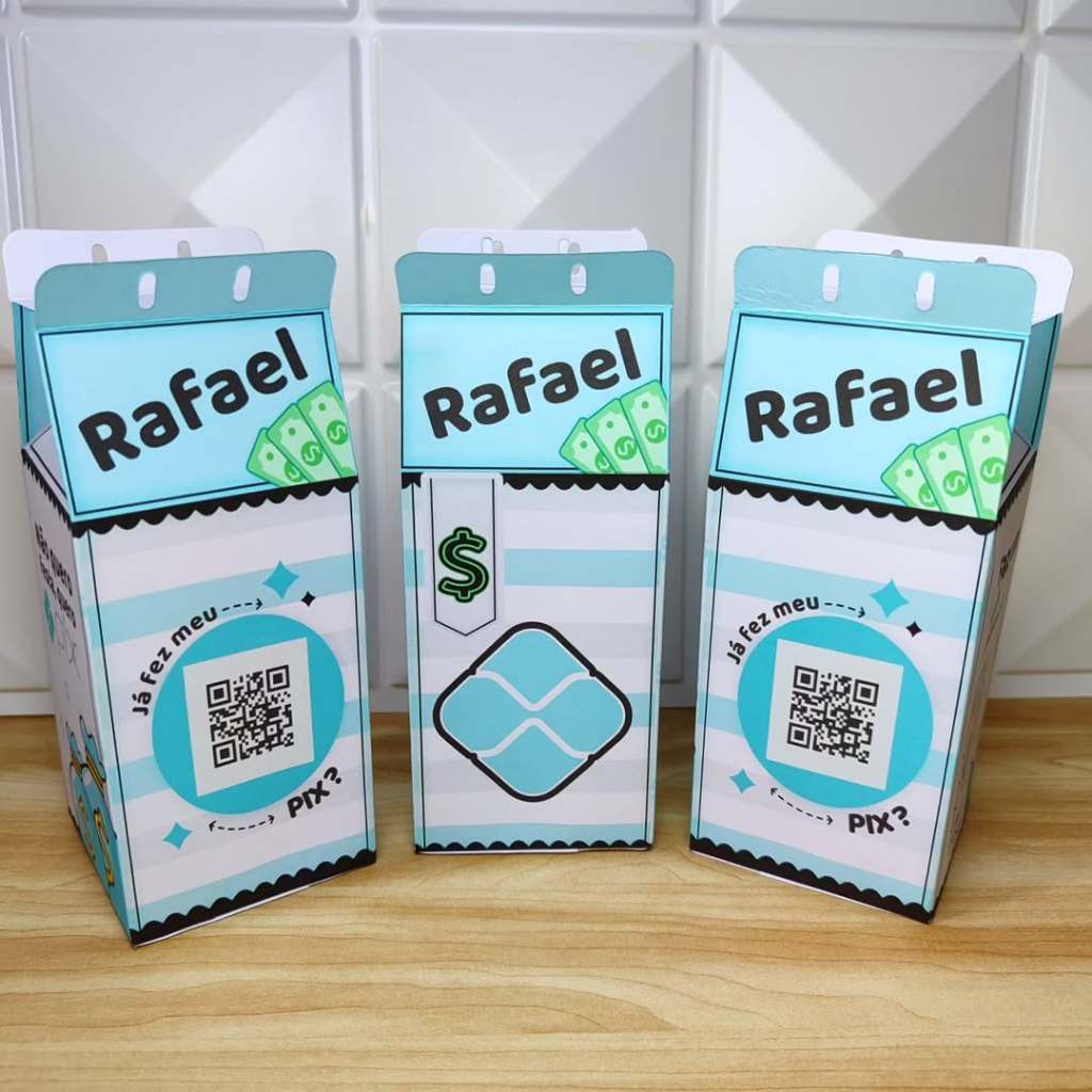 kit Festa Caixas Personalizada FAZ UM PIX 50 PEÇAS -Tema FAZ UM PIX com nome Lembrancinhas para Festa