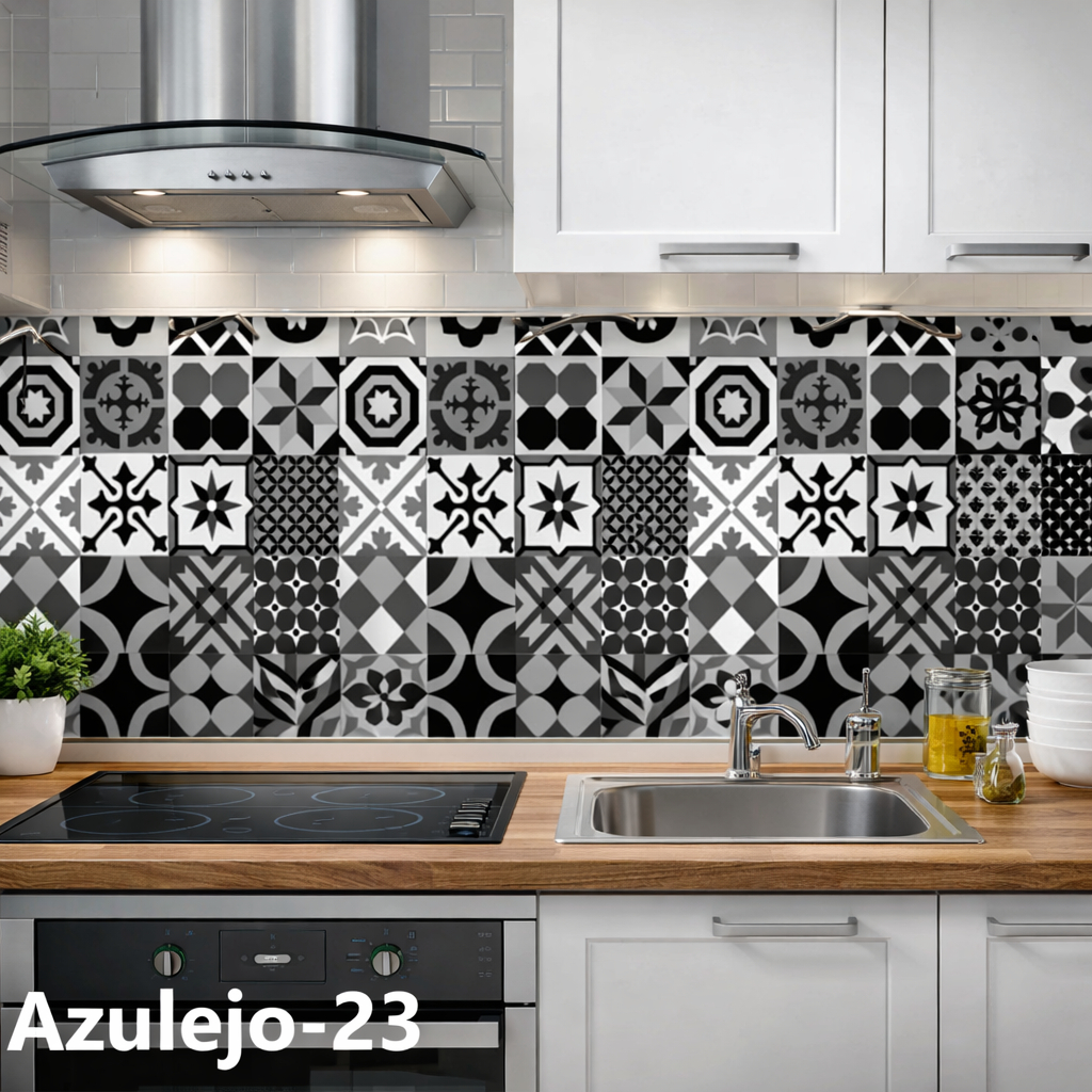 Papel de Parede Adesivo Vinil Fosco Blackout – Lavável, Sem Cola, Fácil Aplicação ROLO AZULEJO 1m 3m 6m