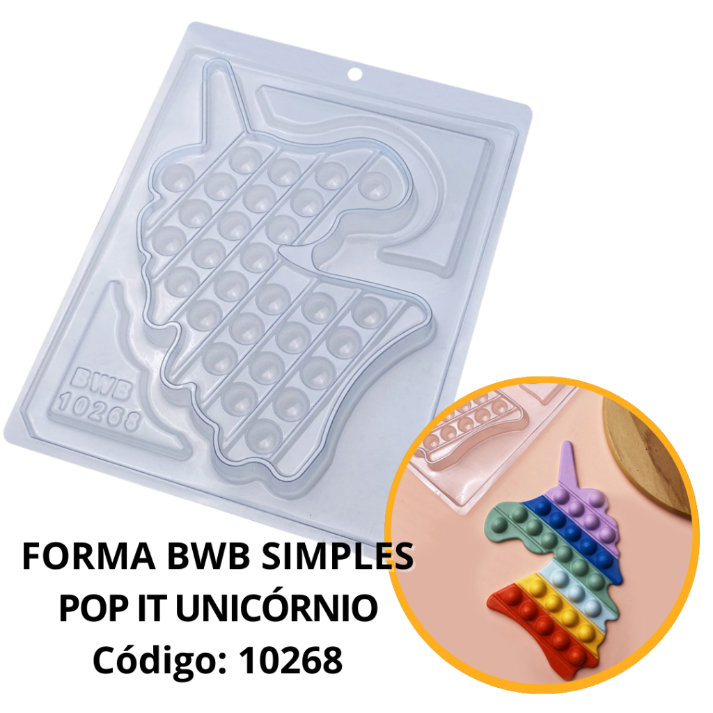1~10 Forma BWB Simples P/ Chocolate Pop Its Fidget Toy Dia Das Crianças e Conf -10268 unicornio Simples em Oferta na Shopee