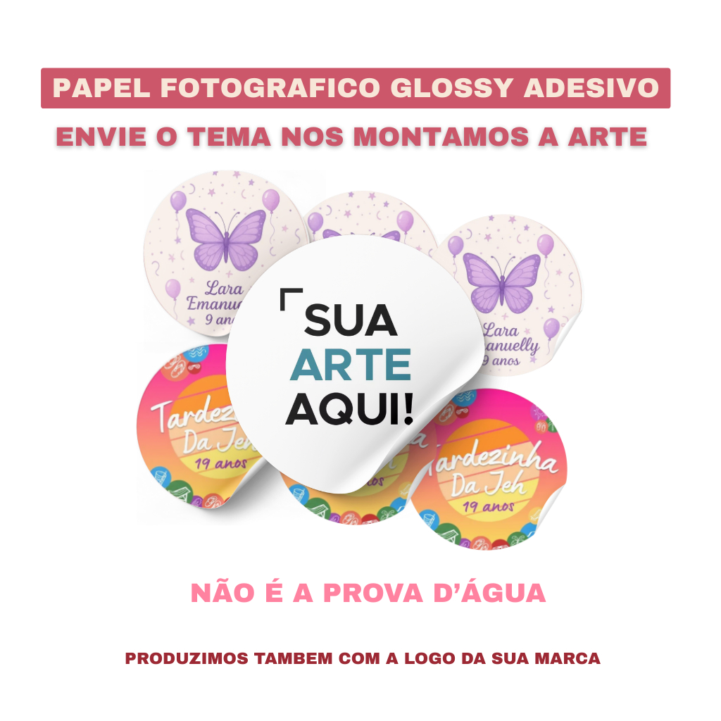 Adesivos redondo personalizado - adesivo para lembrancinha - adesivo de festa - diversos tamanho -FAZEMOS TODOS OS TEMAS em Oferta na Shopee