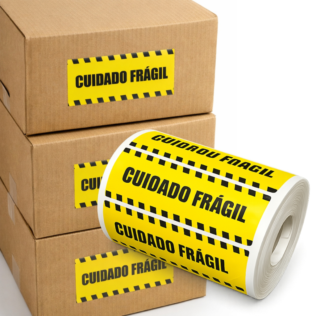 Lacre de Segurança Para Embalagens em Geral -  Ecommerce, Logística, Etiqueta Cuidado Frágil em Oferta na Shopee