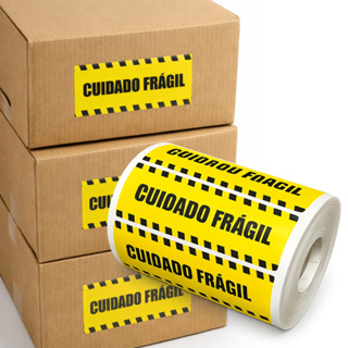Lacre de Segurança Para Embalagens em Geral -  Ecommerce, Logística, Etiqueta Cuidado Frágil em Oferta na Shopee