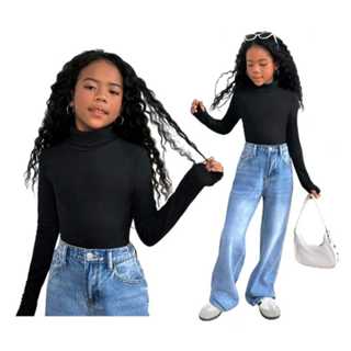 Body Infantil Gola Alta Suplex Manga Longa Com Proteção UV em Oferta na Shopee