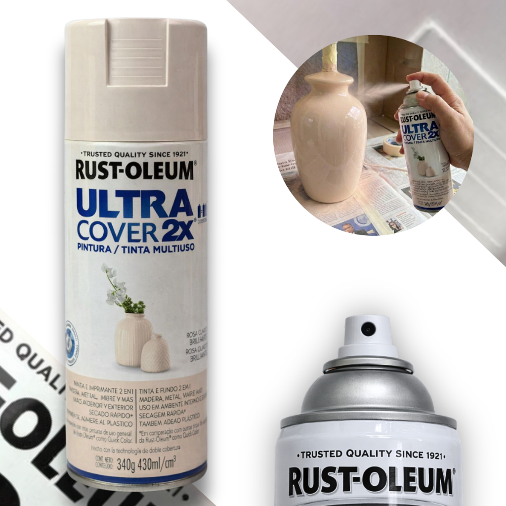 Spray Ultra Cover Multiuso Rosa Quartzo Brilhante Rust Oleum em Oferta na Shopee