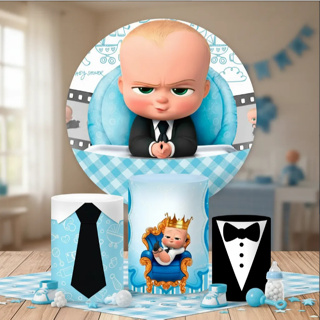 Painel Redondo E Capas De Cilindro Tema Poderoso Chefinho em Oferta na Shopee