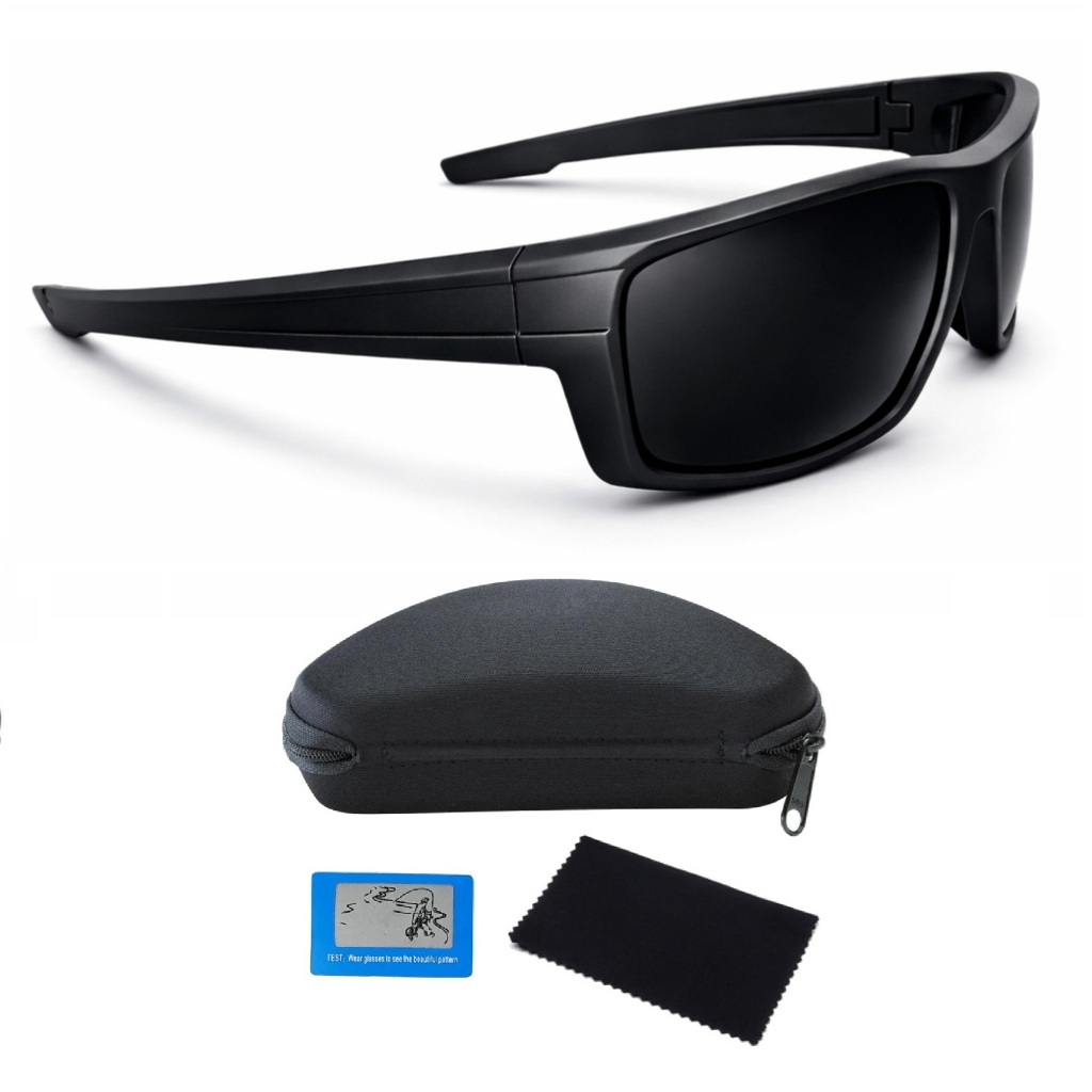 Óculos De Sol Esportivo Masculino Feminino Polarizado Proteção UV400 Preto Verão Praia + Acessórios