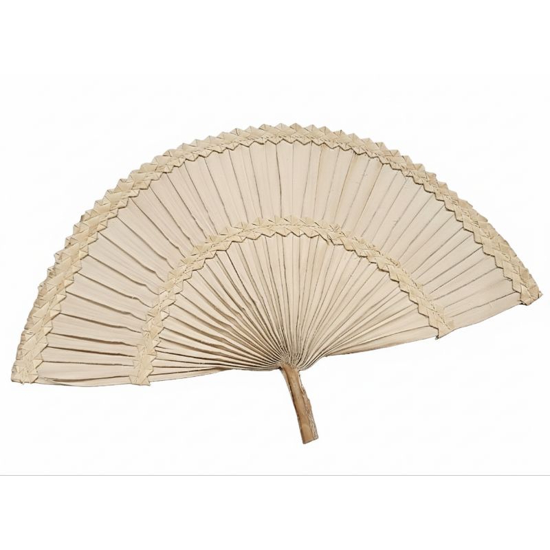 Leque pequeno para decoração de palha carnaúba natural