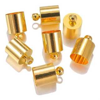 Terminal Tubo Colagem para Bijuteria , Artesanatos Croche -Kit com 10 Peças  8mm em Oferta na Shopee