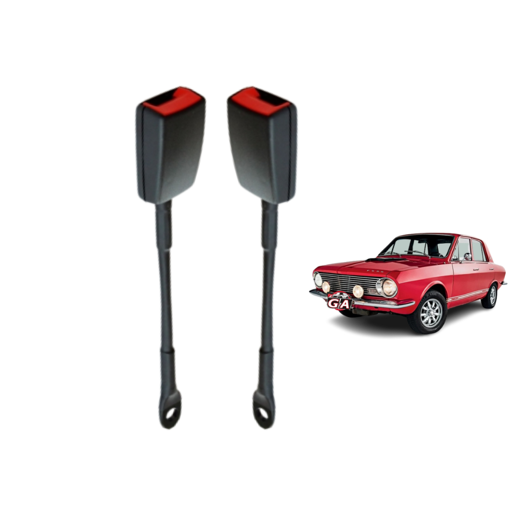 Par Fecho Fêmea Cinto Segurança engate trava Ford Corcel haste flexível