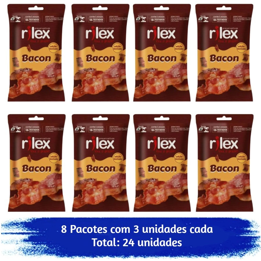 Preservativo Rilex Bacon Com 24 Unidades 8x3