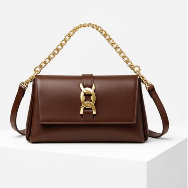 Bolsa Feminina Moda Elegante Versátil Alça de Ombro Corrente de Mão