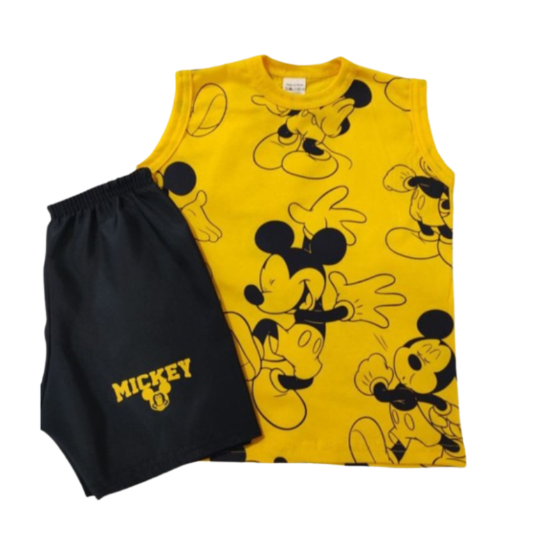 Conjunto De Fantasia Short e Blusa Estiloso e Confortável Mickey