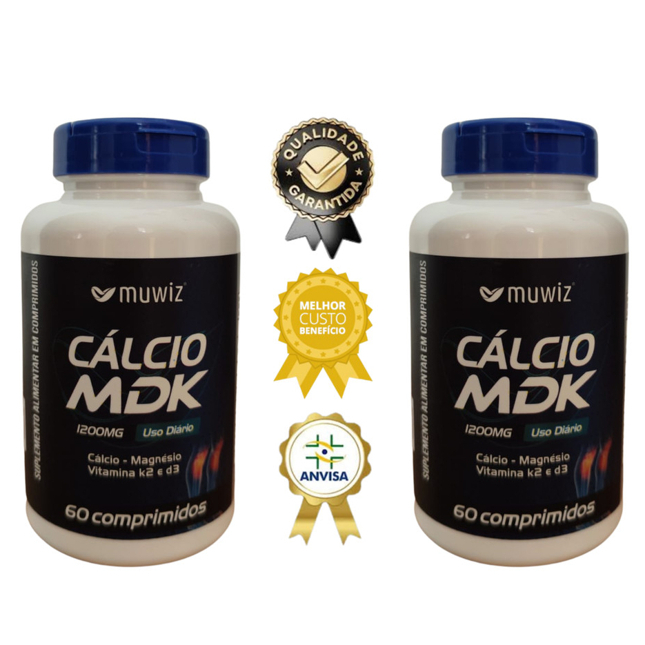 KIT 2X MDK muwiz 1200mg Calcio - Magnésio -K2 e D3