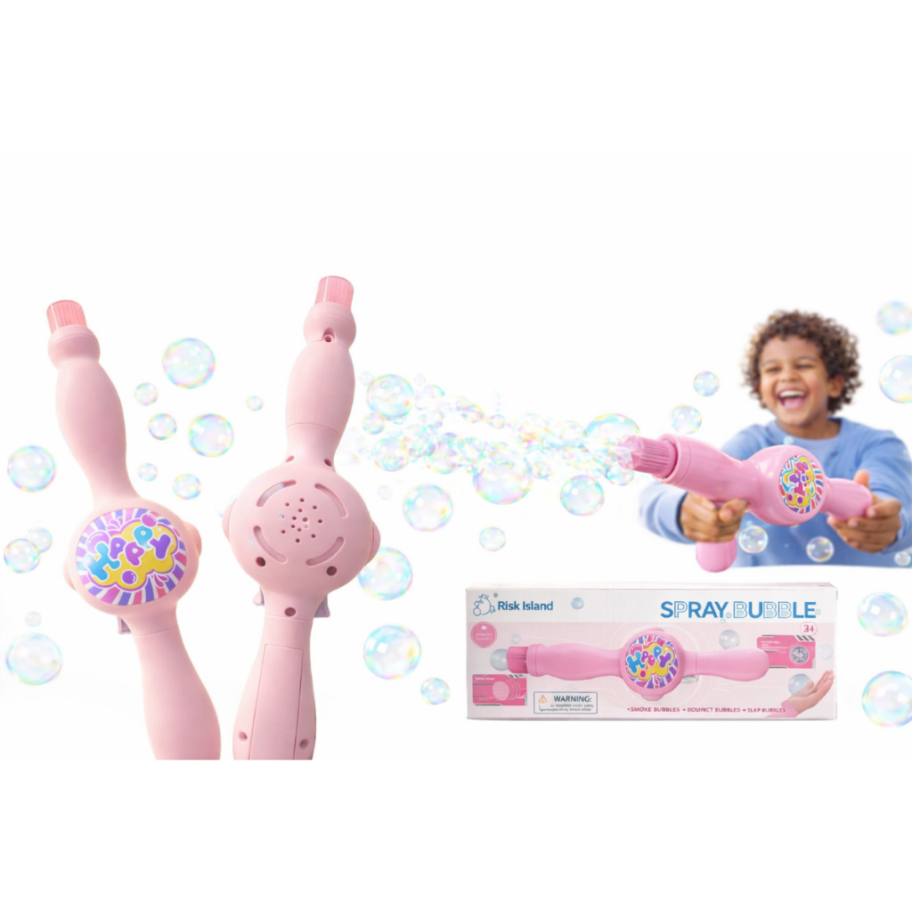 Varinha Mágica Infantil Spray Lança Bolhas De Sabão C/ Fumaça Luz Som Com Luvas Inclusas