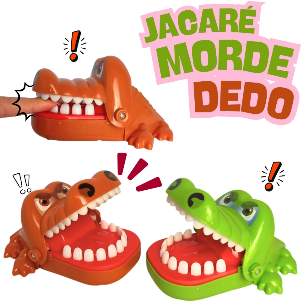 Brinquedo Jacaré Morde Dedo Jogo Crocodilo Engraçado em Oferta na Shopee