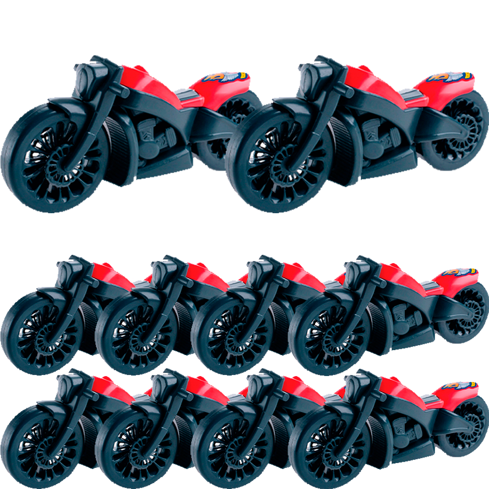 KIT COM 10 MOTO CUSTOM BRINQUEDO FAZ DE CONTA MOTINHA AMAR É ENVIO DE COR ALEATÓRIO MENINO E MENINA