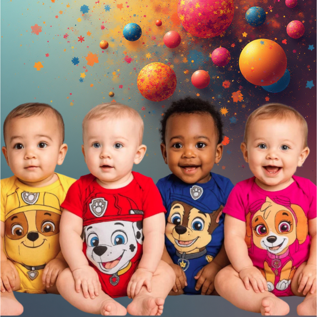 Body Bebê Temático Fantasia Infantil - Patrulha Canina