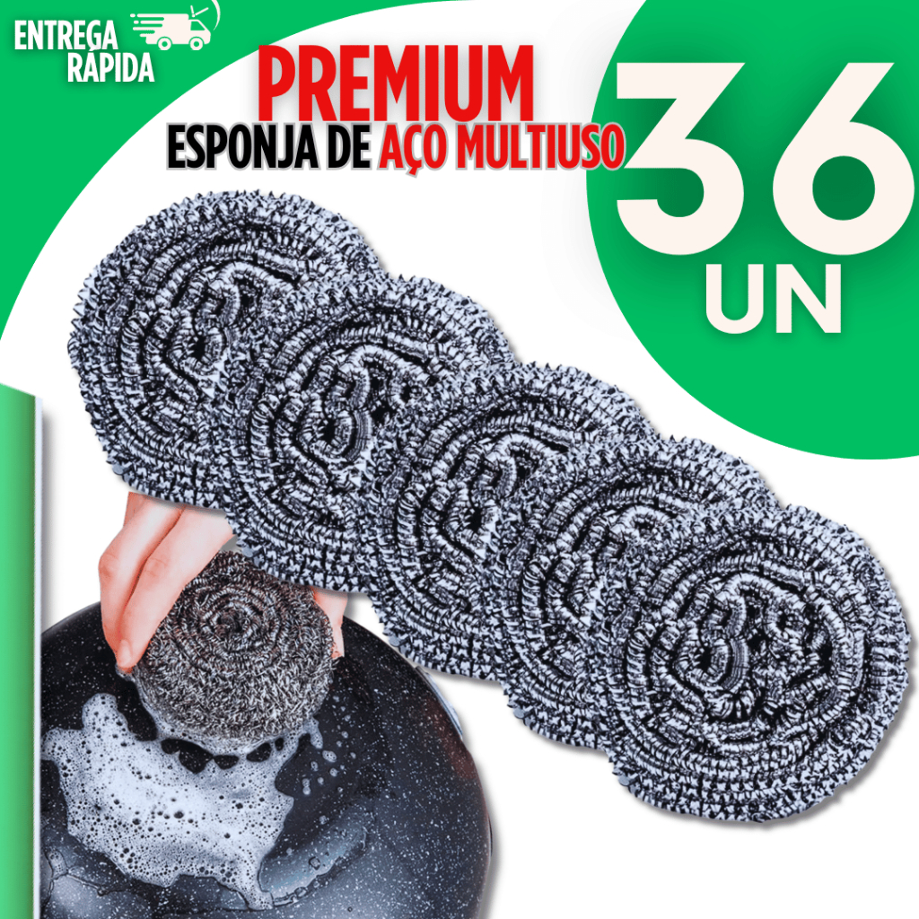 Imagem 36 Esponja De Aço Inox Lava Louça Não Enferruja Limpeza Pesada Bucha Palha de Aço Panela Cozinha