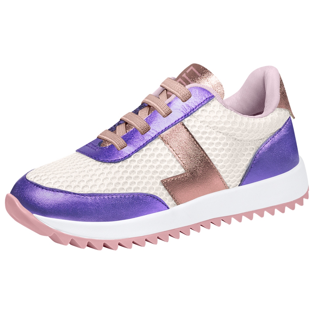 Tênis LR Style Jogging Antiderrapante Infantil Feminino Lilica