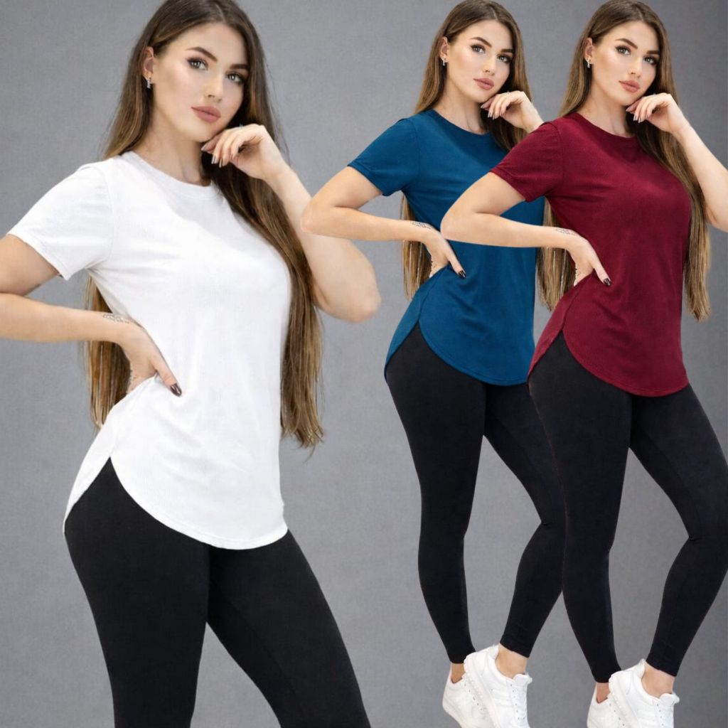 Blusas Oval Dry Fit Feminina } Fitness Academia Veste Leggins Regata Tapa Bumbum Tule  Camiseta Top Treino Camisão Fit em Oferta na Shopee
