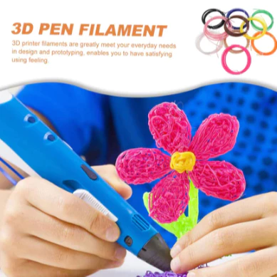 Refil Filamento PLA Kit 20 Rolos 100 M PRA Caneta 3D