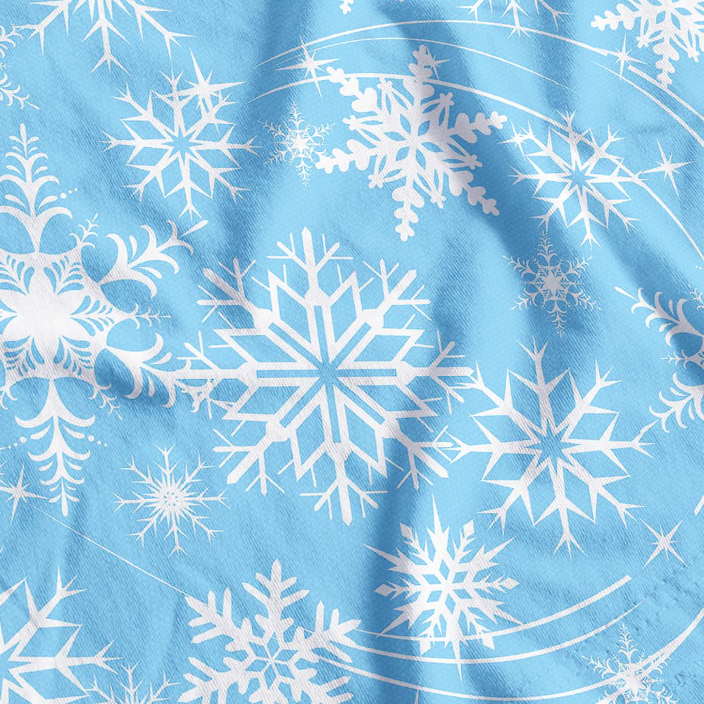Tecido Tnt Estampado Flocos Neve Frozen Decoração Festa Toalha de Mesa Painel 1,4m X 14 Metros