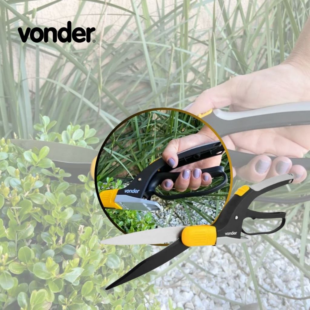 Tesoura para cortar grama podar grama gramado arbusto cerca viva com cabo giratório jardinagem