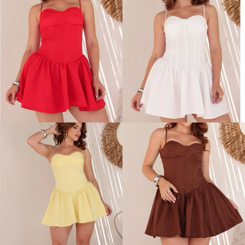 Vestido Curto Moda Blogueira Moda Verão Alfaiataria Moda Gringa