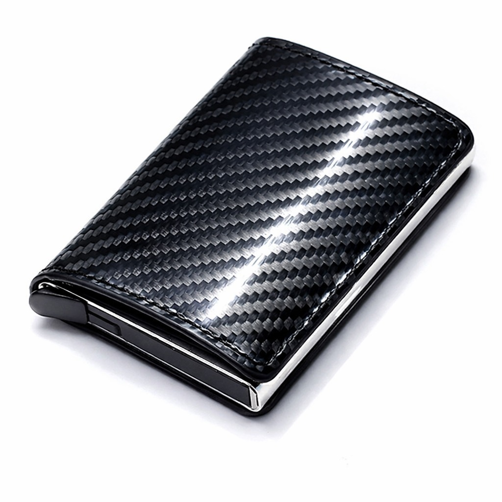 CARTEIRA ANTIFURTO SLIM PORTA CARTÕES COMPACTA MODERNA PRETO em Oferta na Shopee