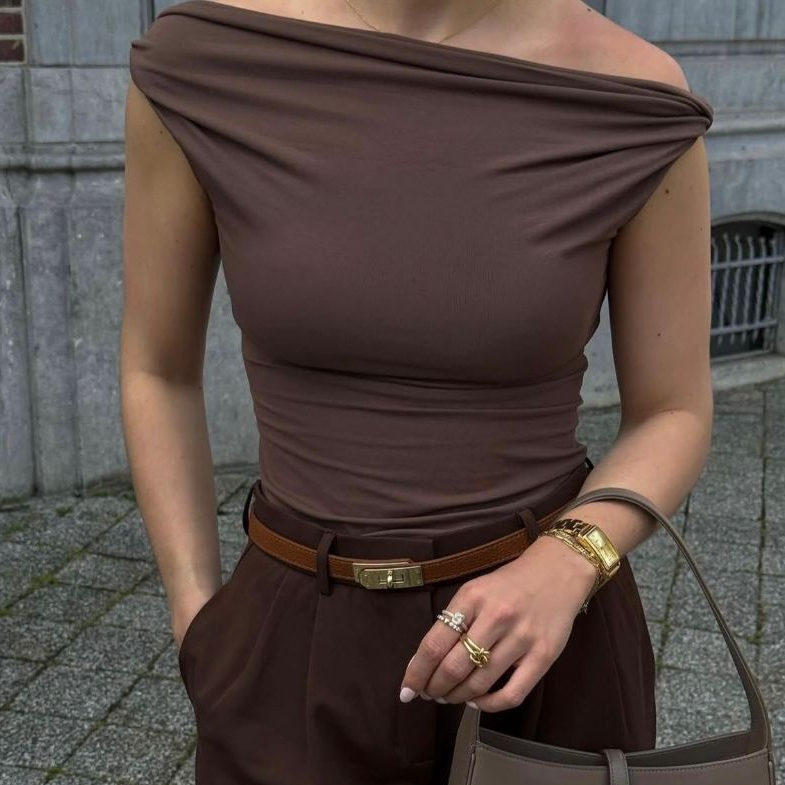 Blusa Feminina Elegante Suplex Premium Casual Trabalho Social Ombro a Ombro Ciganinha em Oferta na Shopee